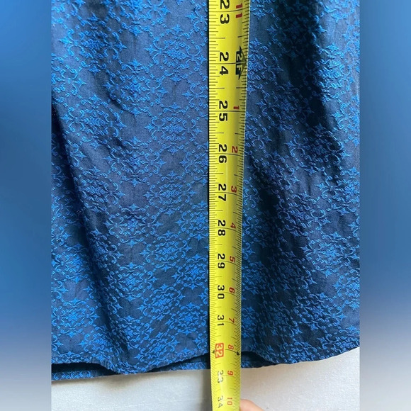 Ted Baker Archive blue paisley button down collar flip cuff shirt Sz 17 - Picture 9 of 9